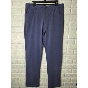 Men's size 34 Golf pants 18 GREENS Apparel Concept Blue pin stripes Polyester